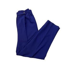 VINTAGE Purple High Waist Pleated Ankle Length Pant 10